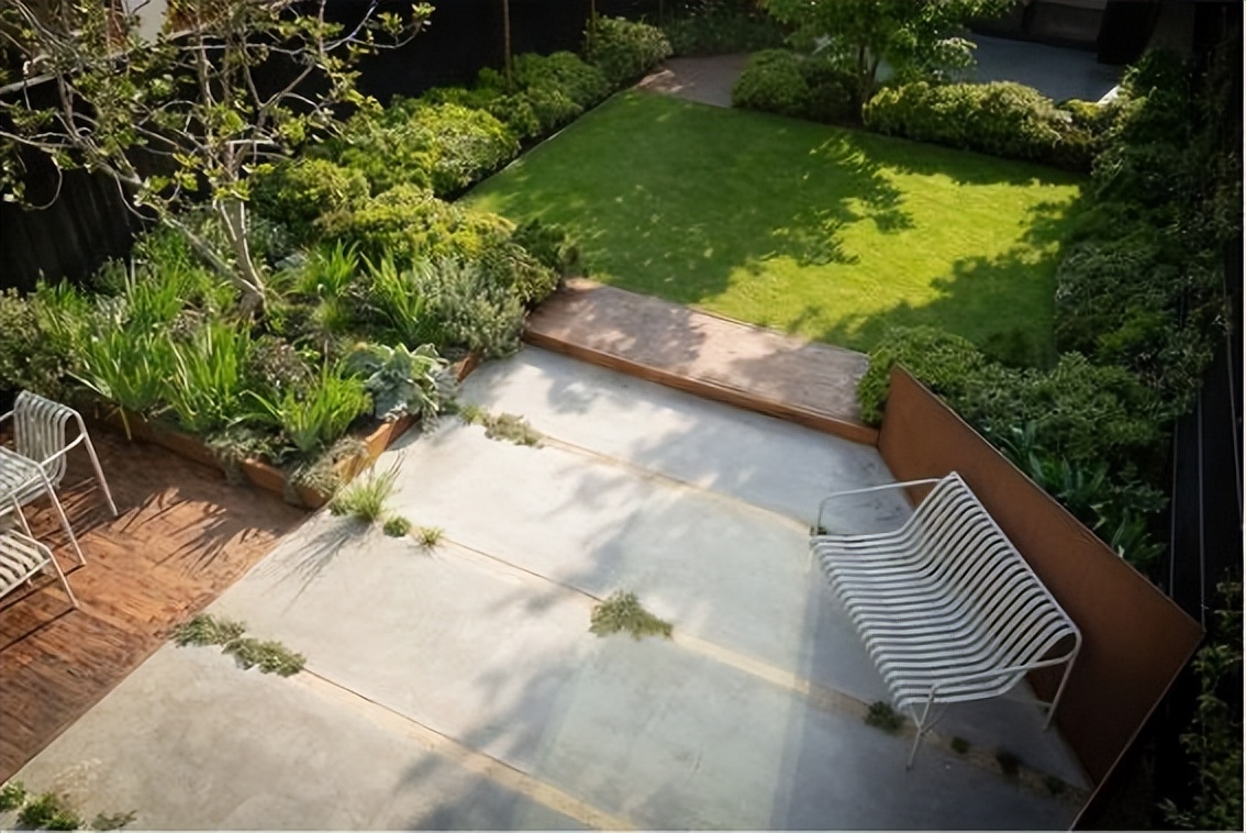 18平方花园庭院设计,花园混凝土亭子设计效果图