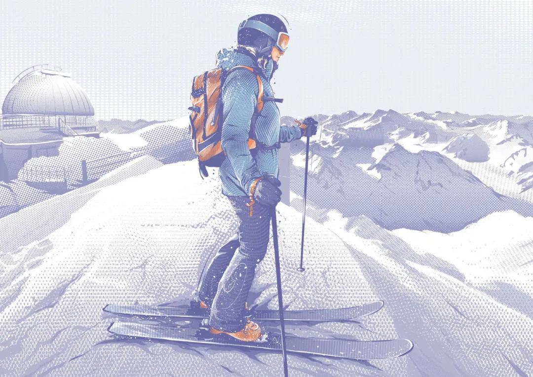 冬奥设计插画,燃情冰雪助力冬奥插画