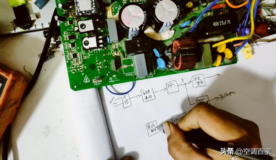 380v3匹柜式空调维修视频,变频空调无图纸电路板维修