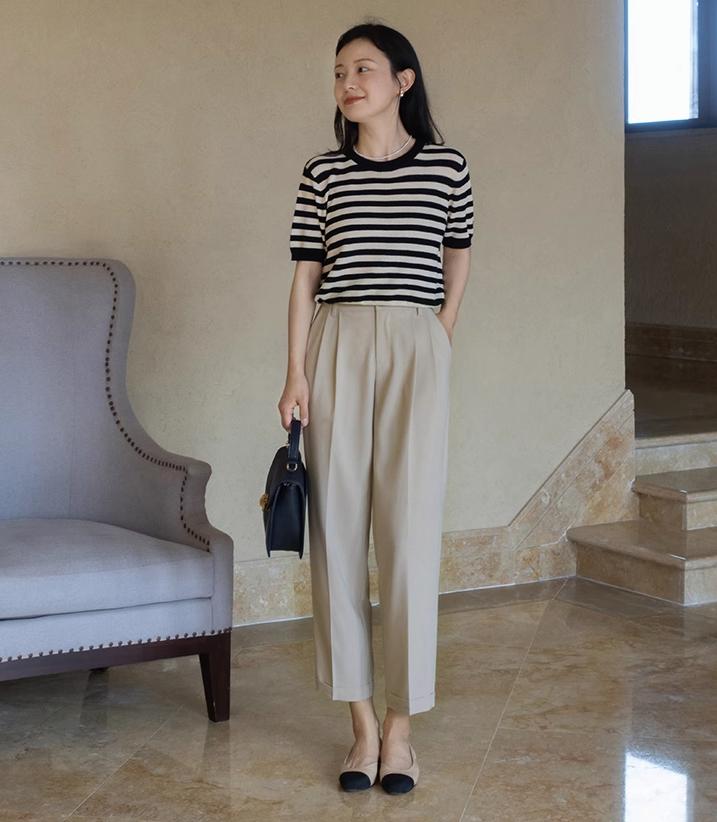 夏季穿什么裤子时髦好看,夏季休闲西裤搭配什么上衣