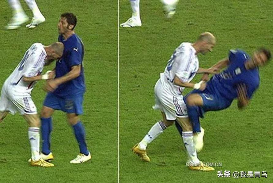 世界杯决赛齐达内撞人,2002世界杯齐达内摔倒