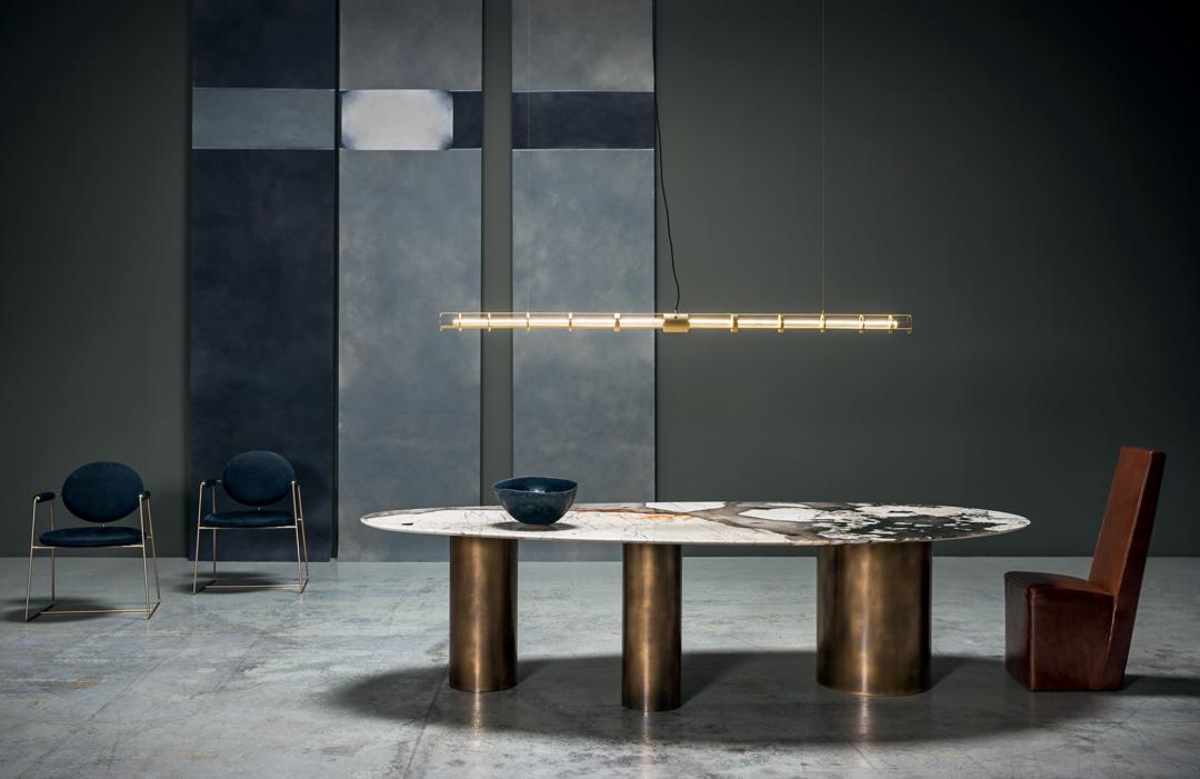 奢石餐桌别具一格,奢石餐桌大平层豪宅首选