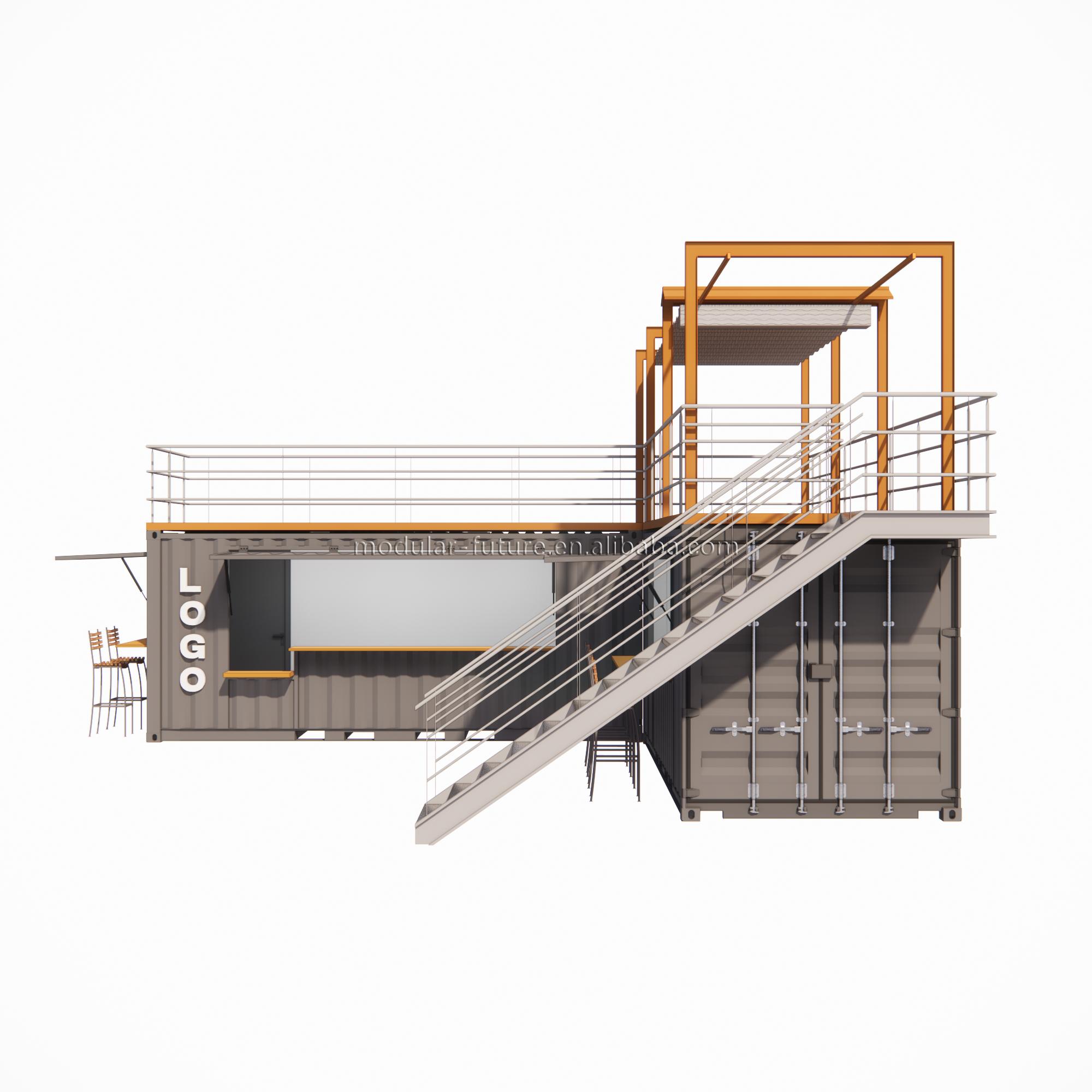 12米集装箱改造咖啡店案例,如何创意一个多功能咖啡店