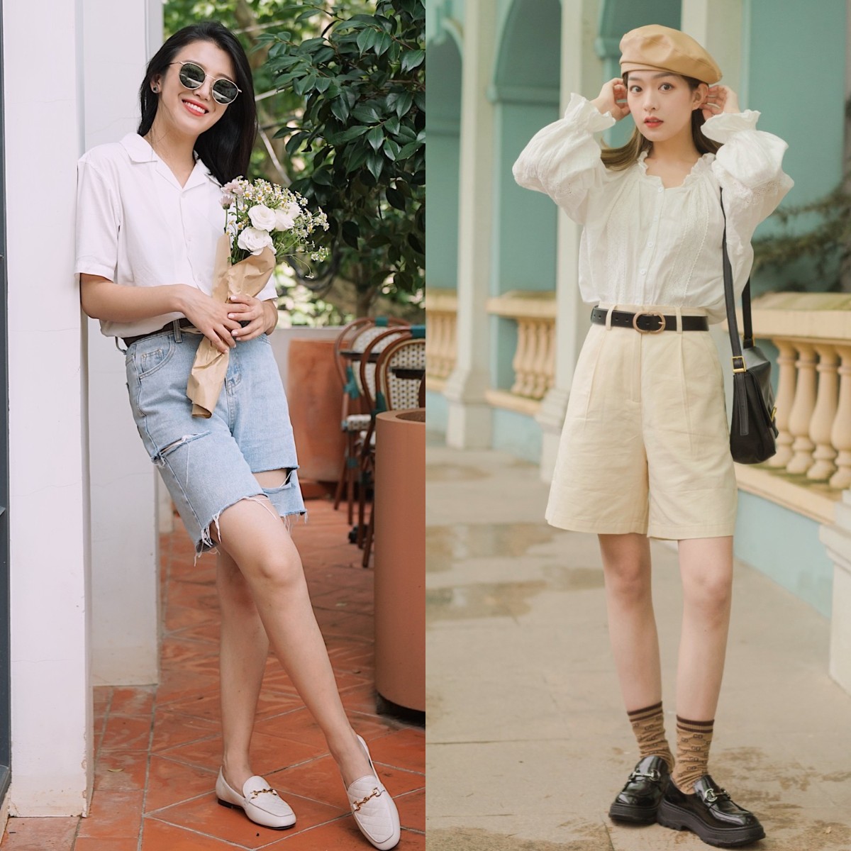 可以搭牛仔裤的乐福鞋,英伦风乐福鞋搭配阔腿牛仔裤