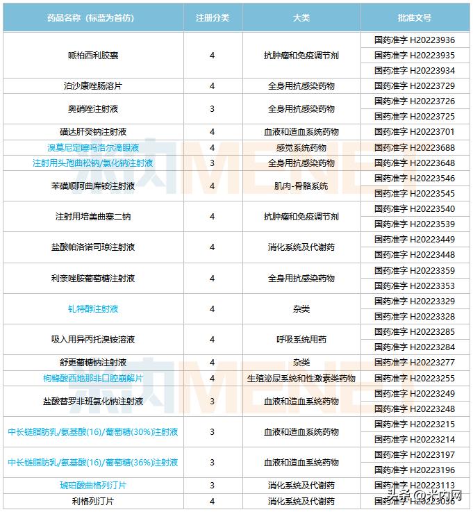 仿制医药龙头股排名,第一批鼓励仿制药清单出炉