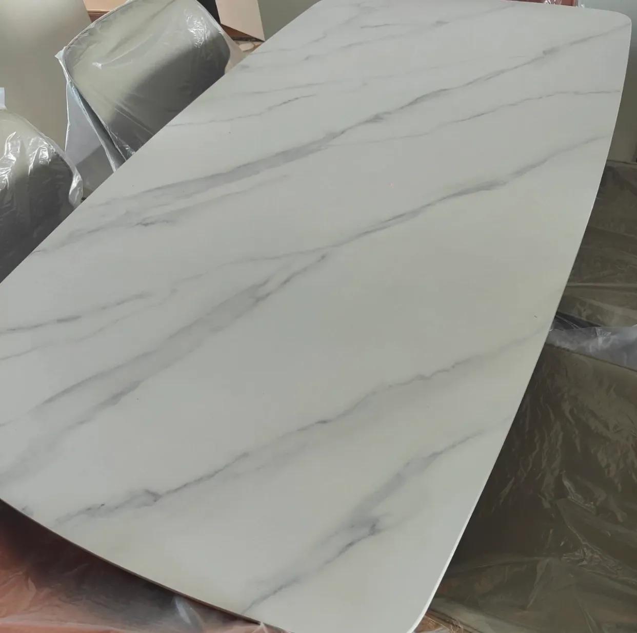 全网最火的10款岩板餐桌1米6,岩板餐桌和大理石餐桌怎么选