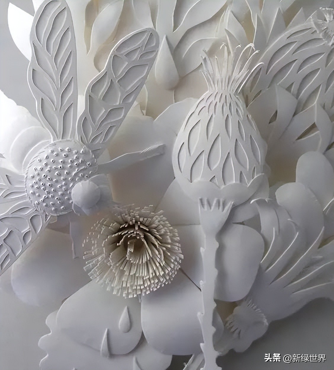 纸艺作品绘画,千变万化的纸艺术作品