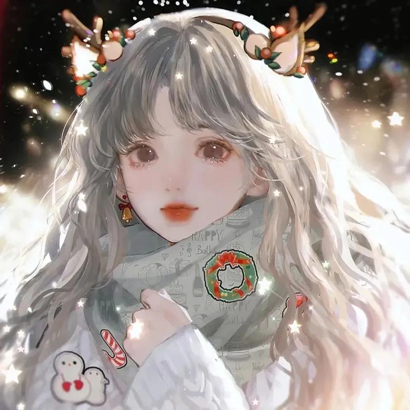 可爱呆萌头像动漫卡通二次元女生,老奶奶抽大烟袋的图卡通动漫头像