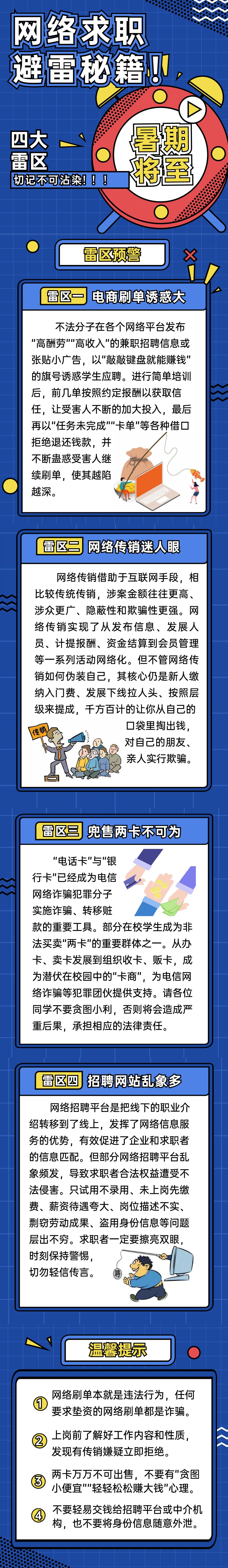 暑期已至,暑期谨防诈骗网络兼职