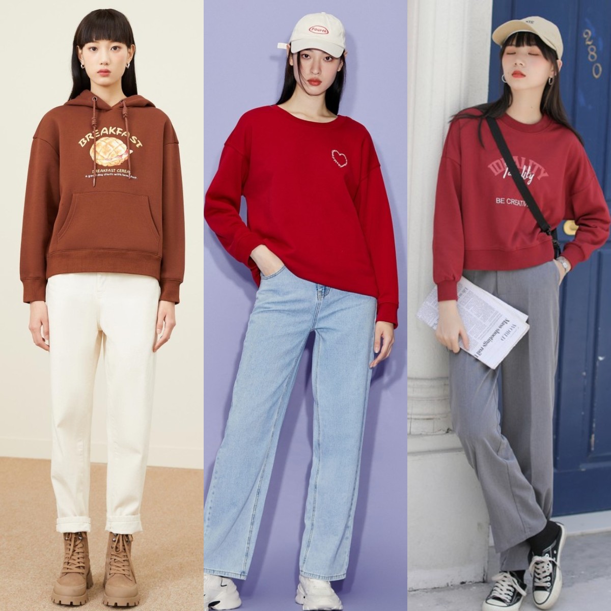 立秋薄薄的卫衣,初秋卫衣高级感穿搭