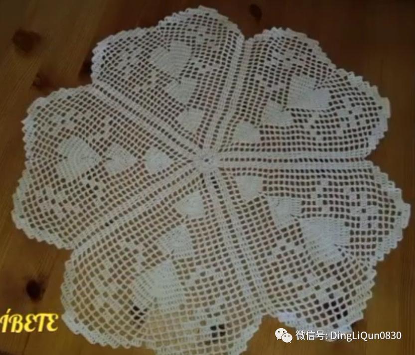 针织桌布图案大全图解,编织桌布图案花边