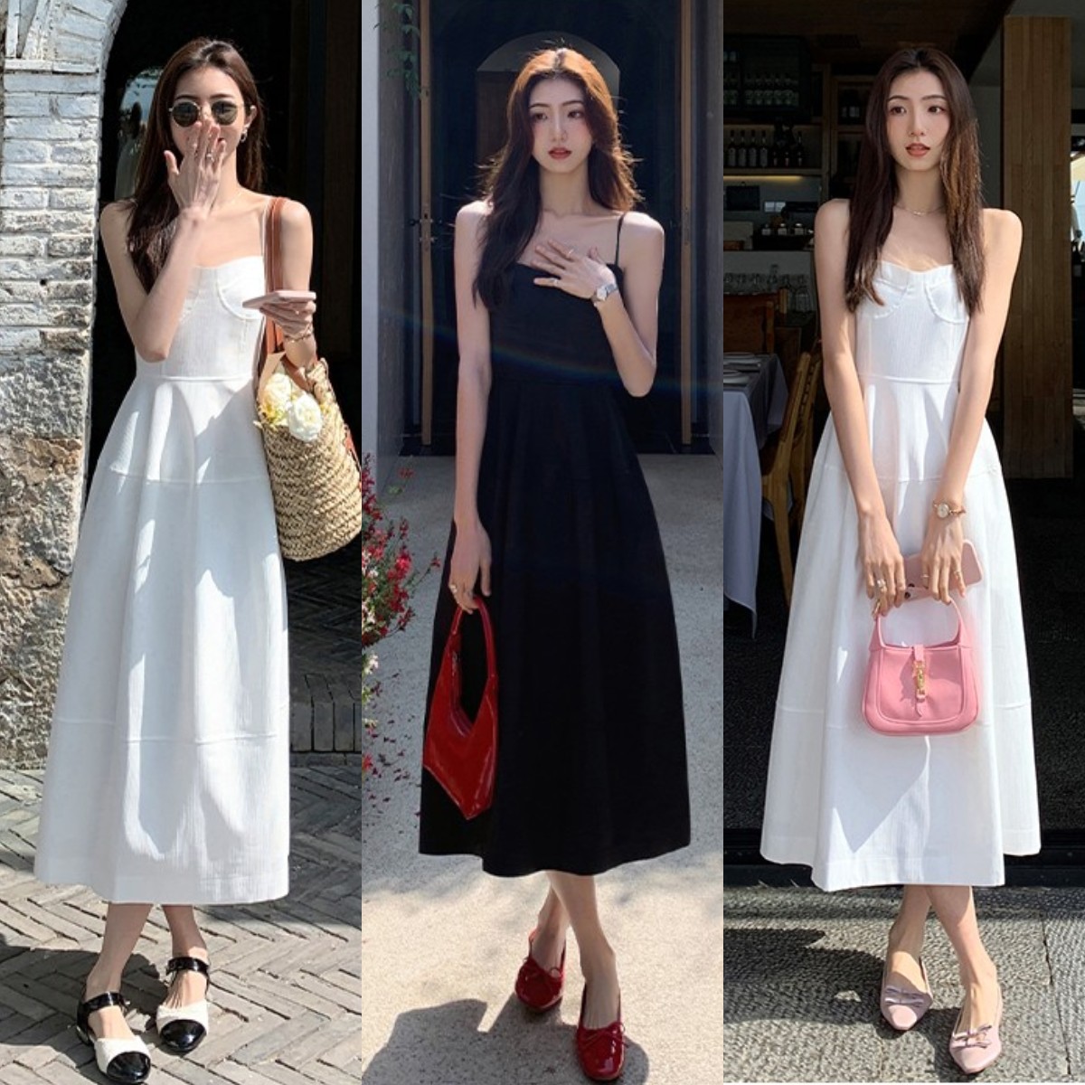 什么鞋子搭配连衣裙不累脚还好看,夏季藏蓝色连衣裙搭配什么鞋好看