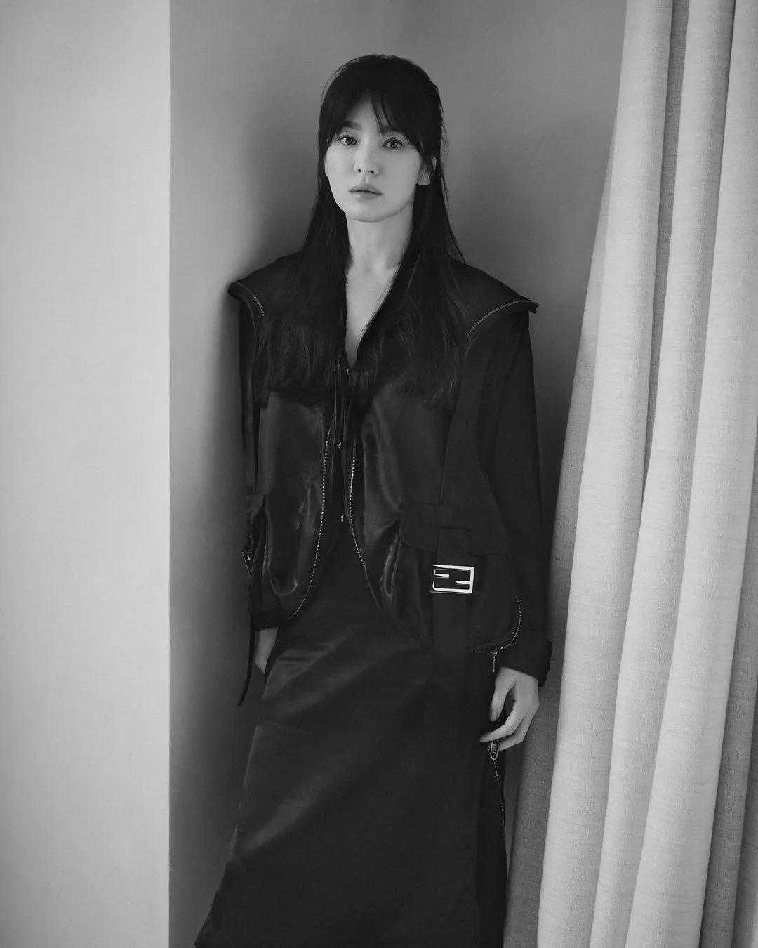 宋慧乔短发走秀穿搭,宋慧乔秋冬通勤风穿搭