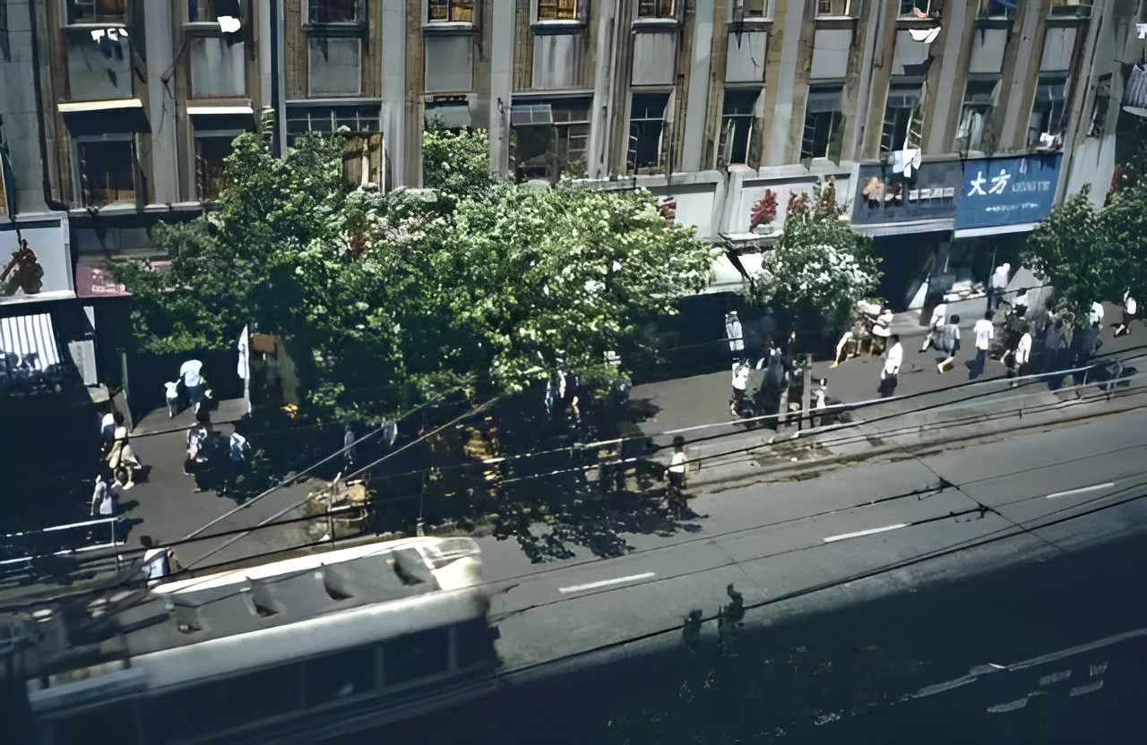 八十年代的上海老照片,踩在东海沿岸闪耀着无与伦比的繁荣骄傲