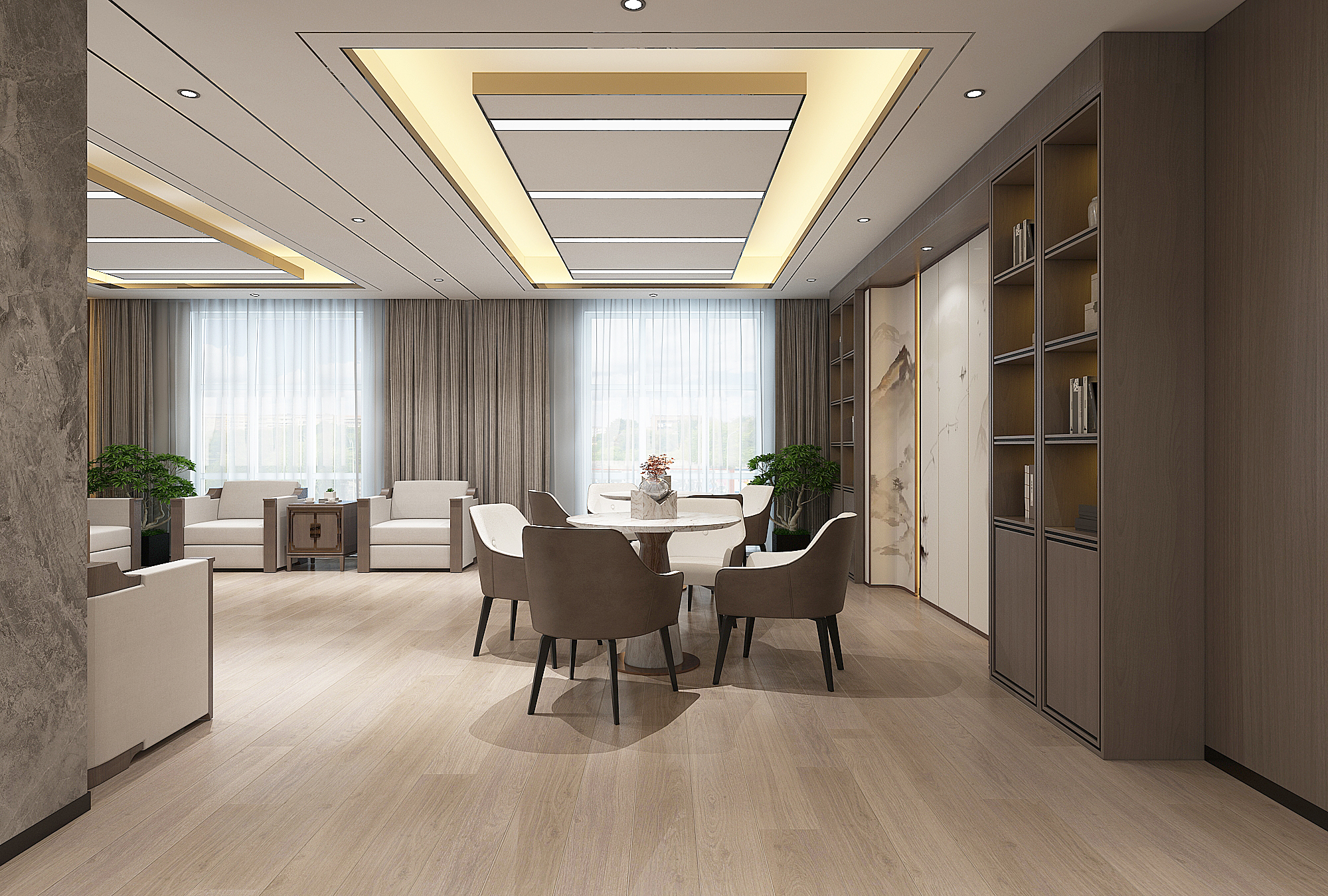 银川办公室设计装修公司|银川万熙服饰办公室设计装修方案鉴赏