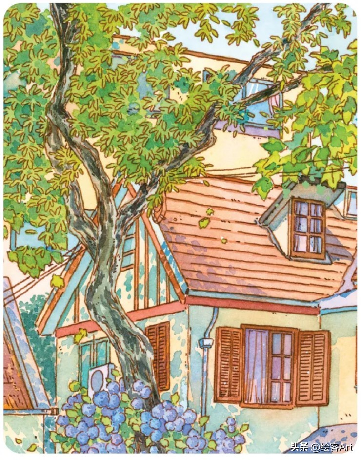 钢笔淡彩如何有色彩练习,钢笔淡彩用什么方法上色