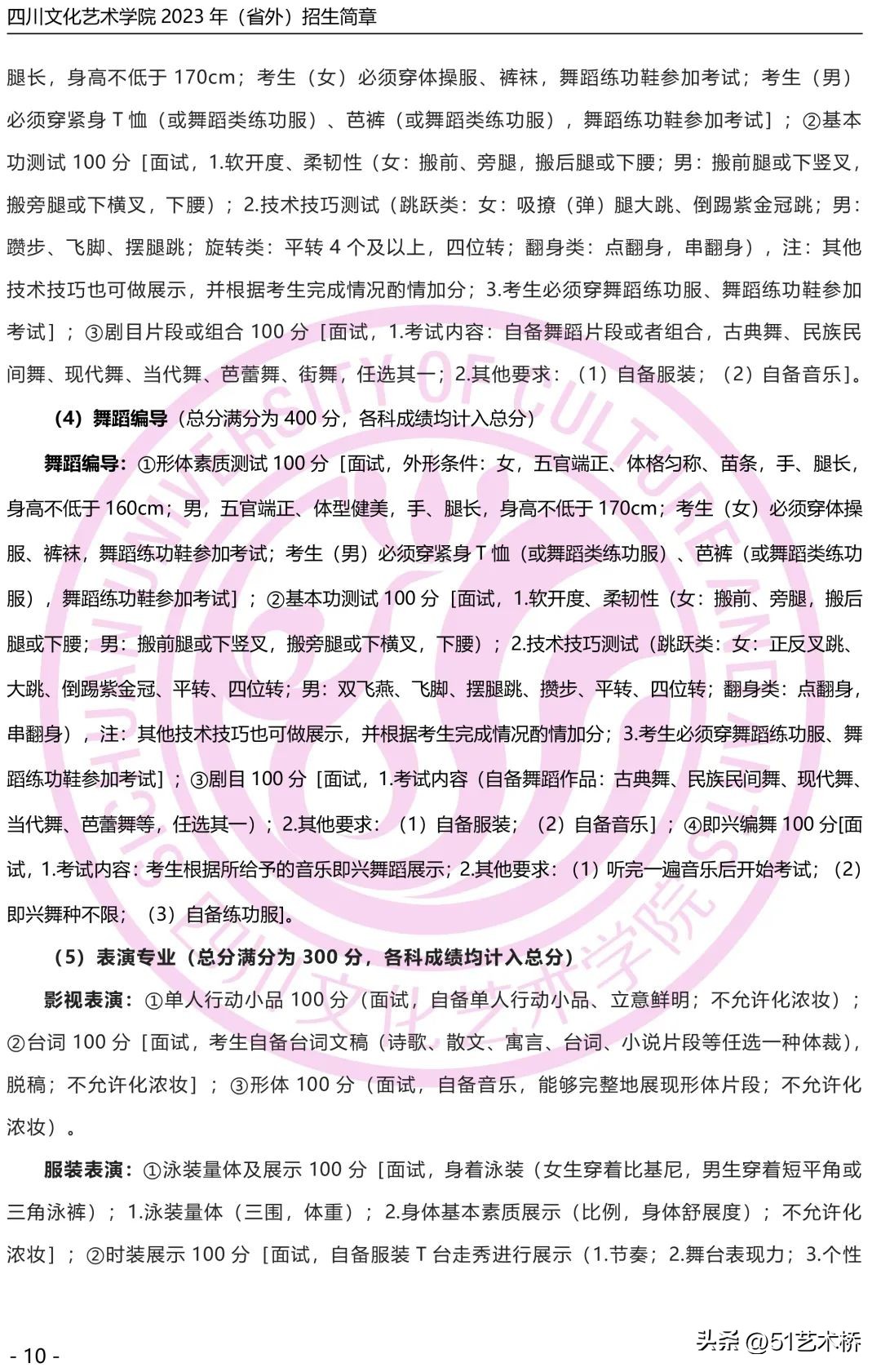 四川文化艺术学院2023年招生简章,四川文化艺术学院2023年校考内容
