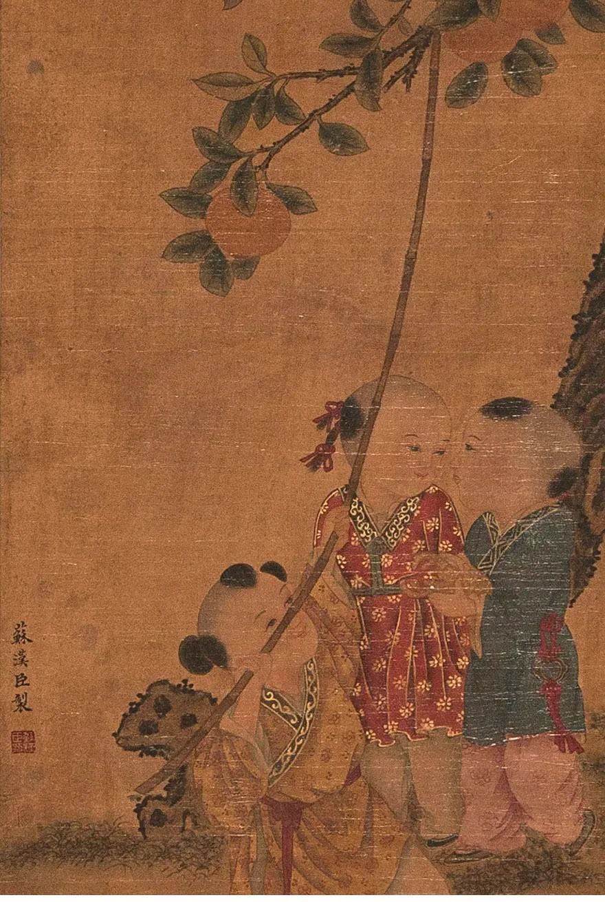 宋朝苏汉臣婴儿图,历史上的婴戏图