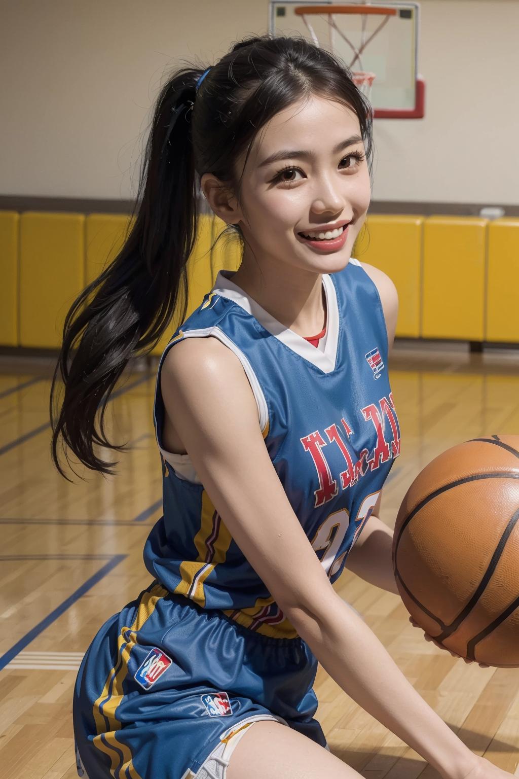 ai绘画篮球宝贝,篮球少女ai绘画