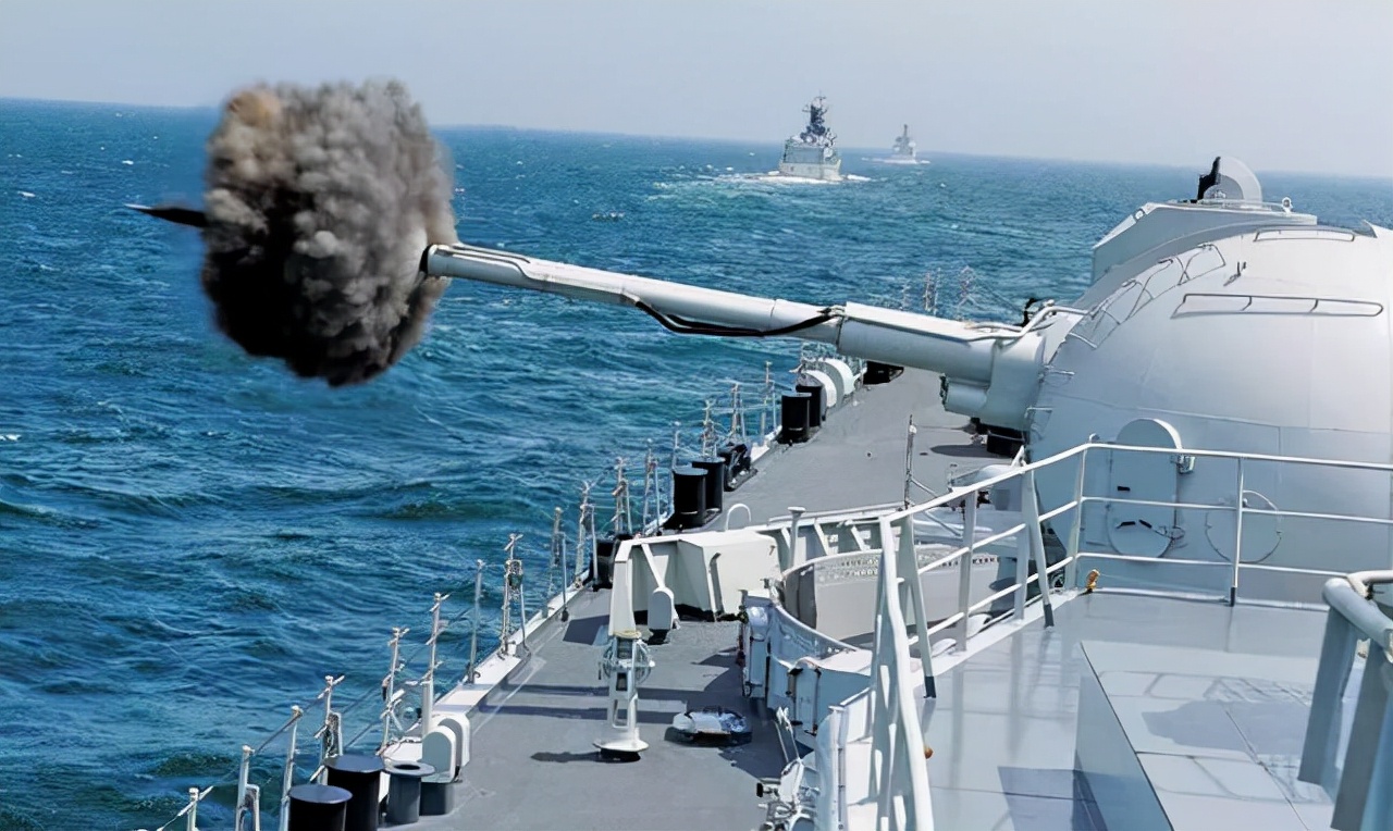 中国海军驱逐舰电磁炮,中国下一代驱逐舰055电磁炮