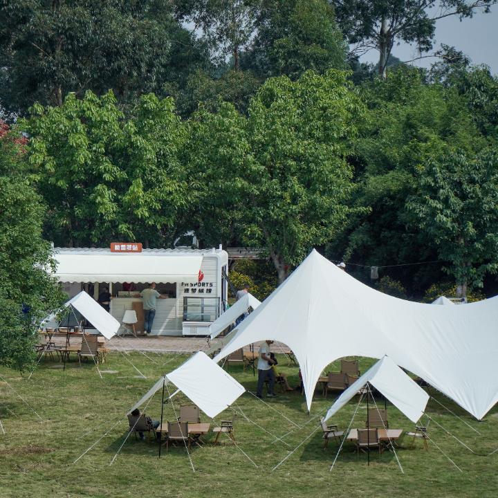 踏青露营地推荐,空港花田古朴森林露营地
