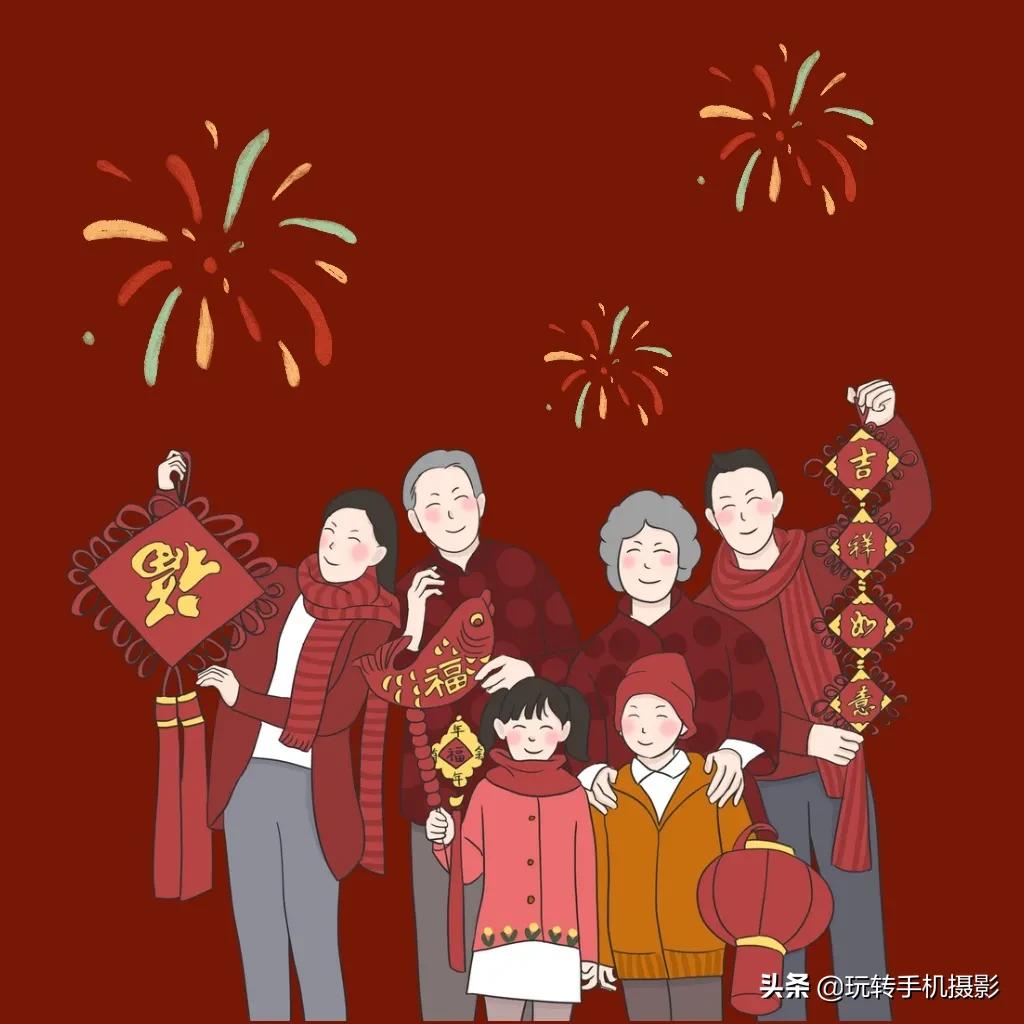 年夜饭朋友圈九宫格图片教程,九宫格模板年夜饭