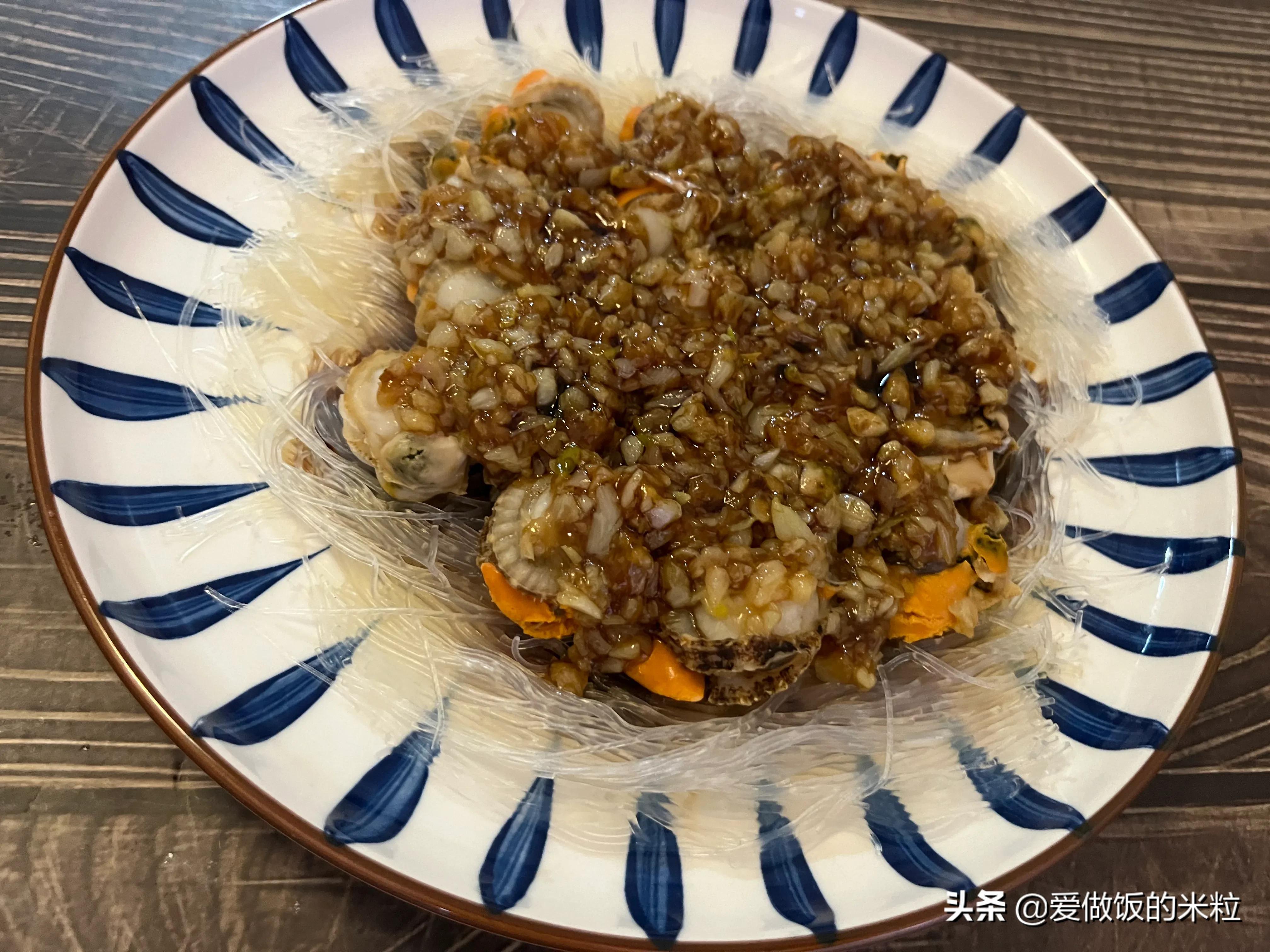 蒜蓉粉丝蒸扇贝肉的做法家常,蒜蓉粉丝蒸扇贝肉怎么做最好吃