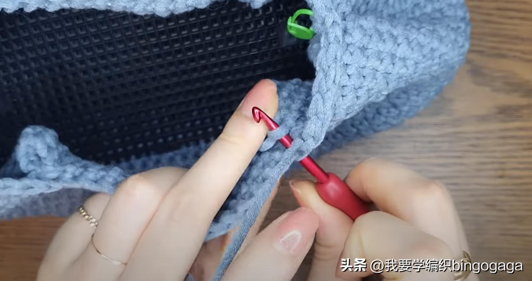 夏季包包钩织教程腋下包,钩包教程简单腋下包