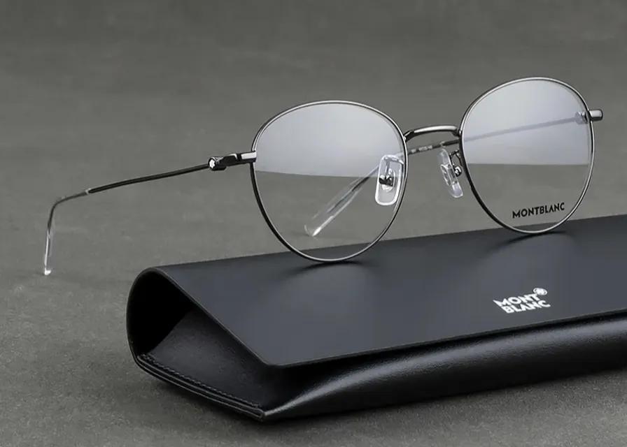 万宝龙商务眼镜mb0220a,万宝龙mb0101无框眼镜上脸图