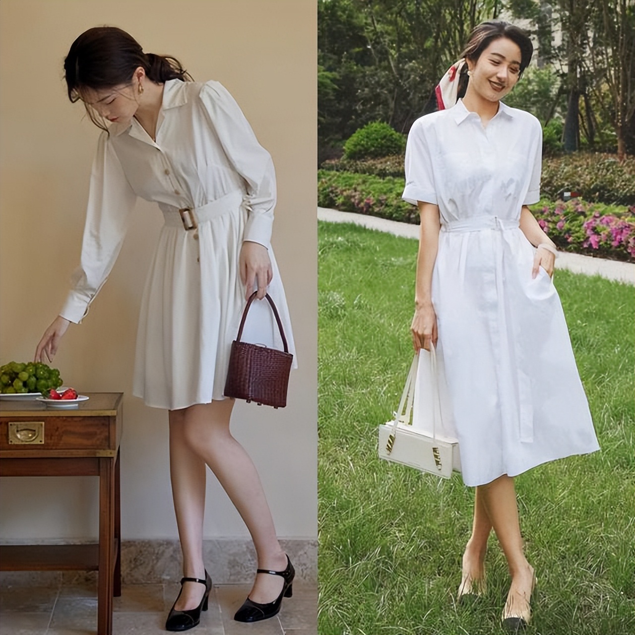 衬衫式连衣裙秋冬款怎么穿,衬衣裙连衣裙高级感小众