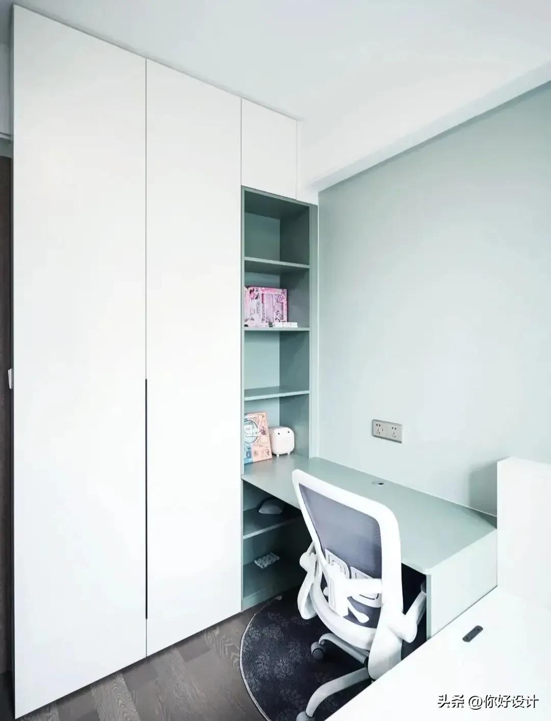 小孩房书桌衣柜一体,衣柜书桌一体图片大全新款