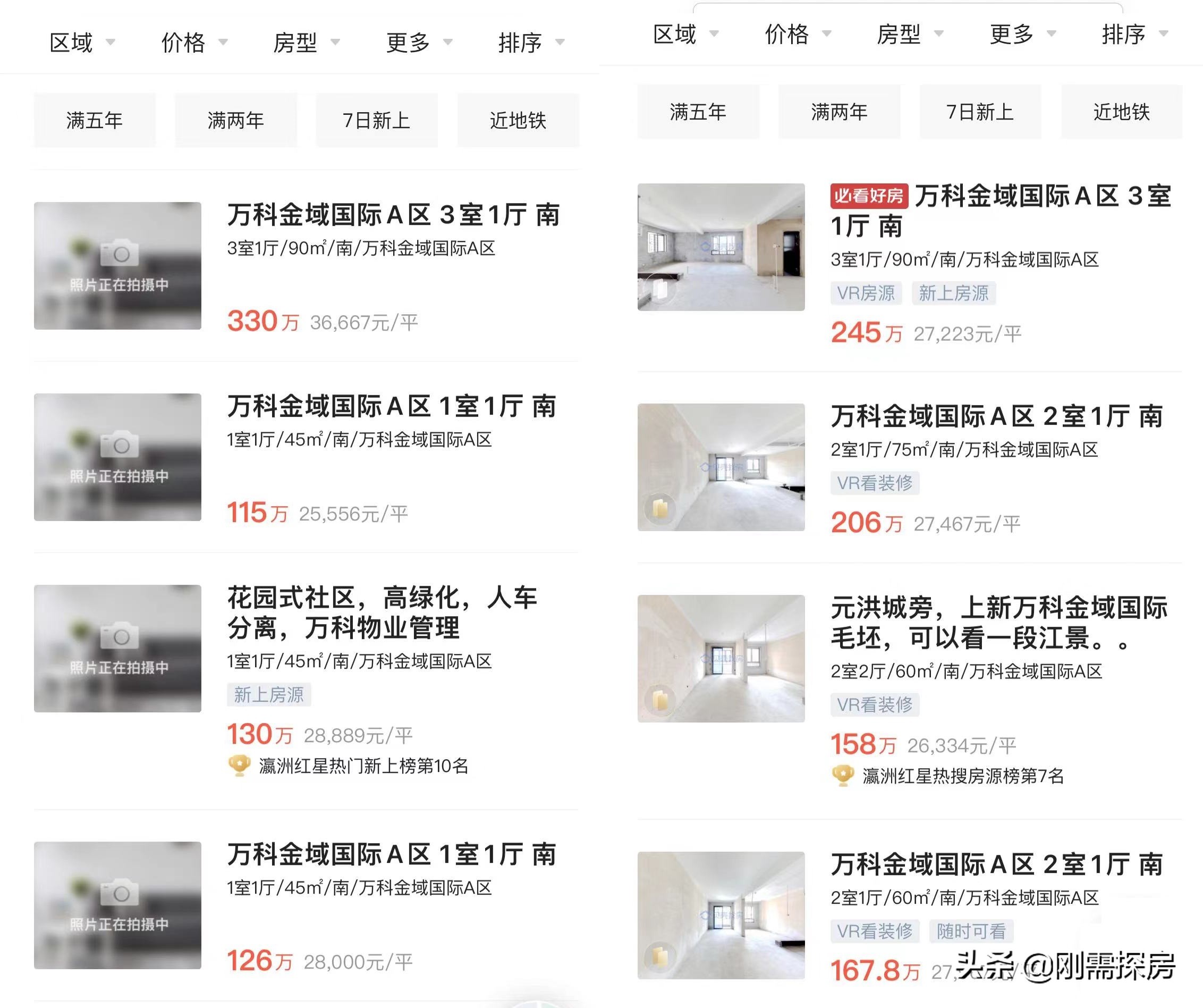 万科金域国际的二手房价,福州万科金域国际二手