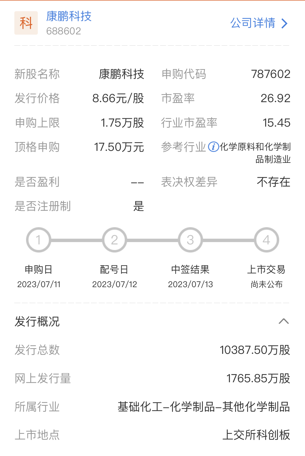 康鹏科技上市预估价,康鹏科技股票