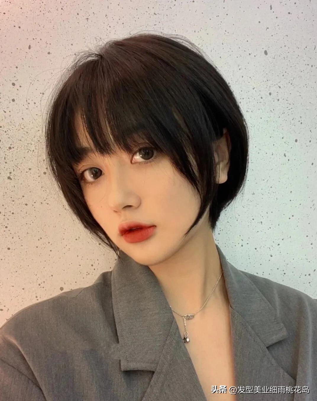 大圆脸短发发型图片,方圆脸适合什么短发