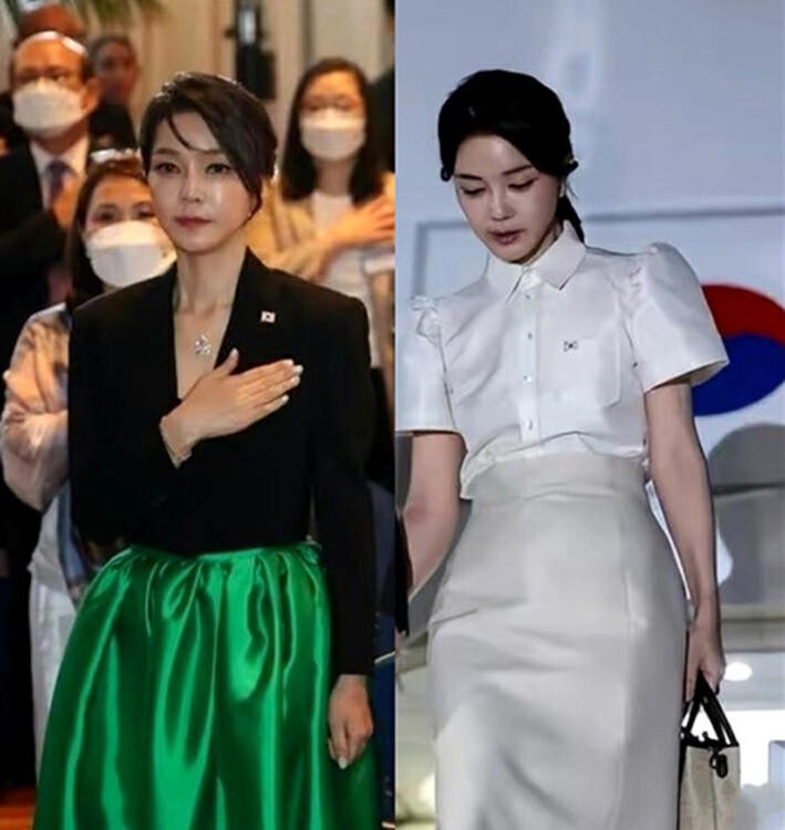 韩国夫人金建熙颜值,韩国第一夫人金建希妆容