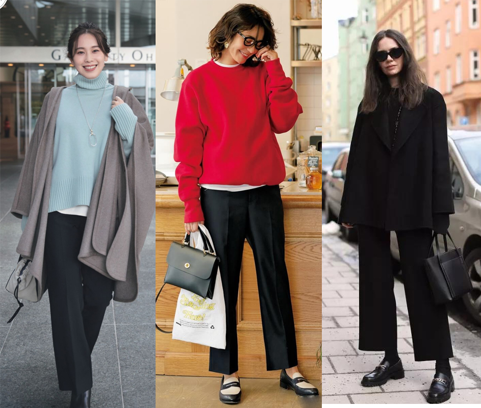 黑裤子显瘦还是白裤子显瘦,1条黑裤子让你时髦显瘦一整年