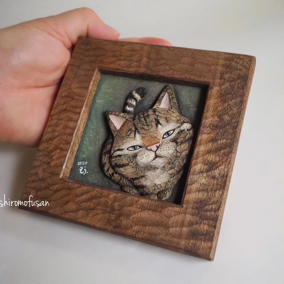 日本艺术家木雕猫,日本木雕猫