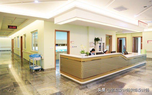 护士站背景墙分隔设计,护士站治疗室设计布局效果图