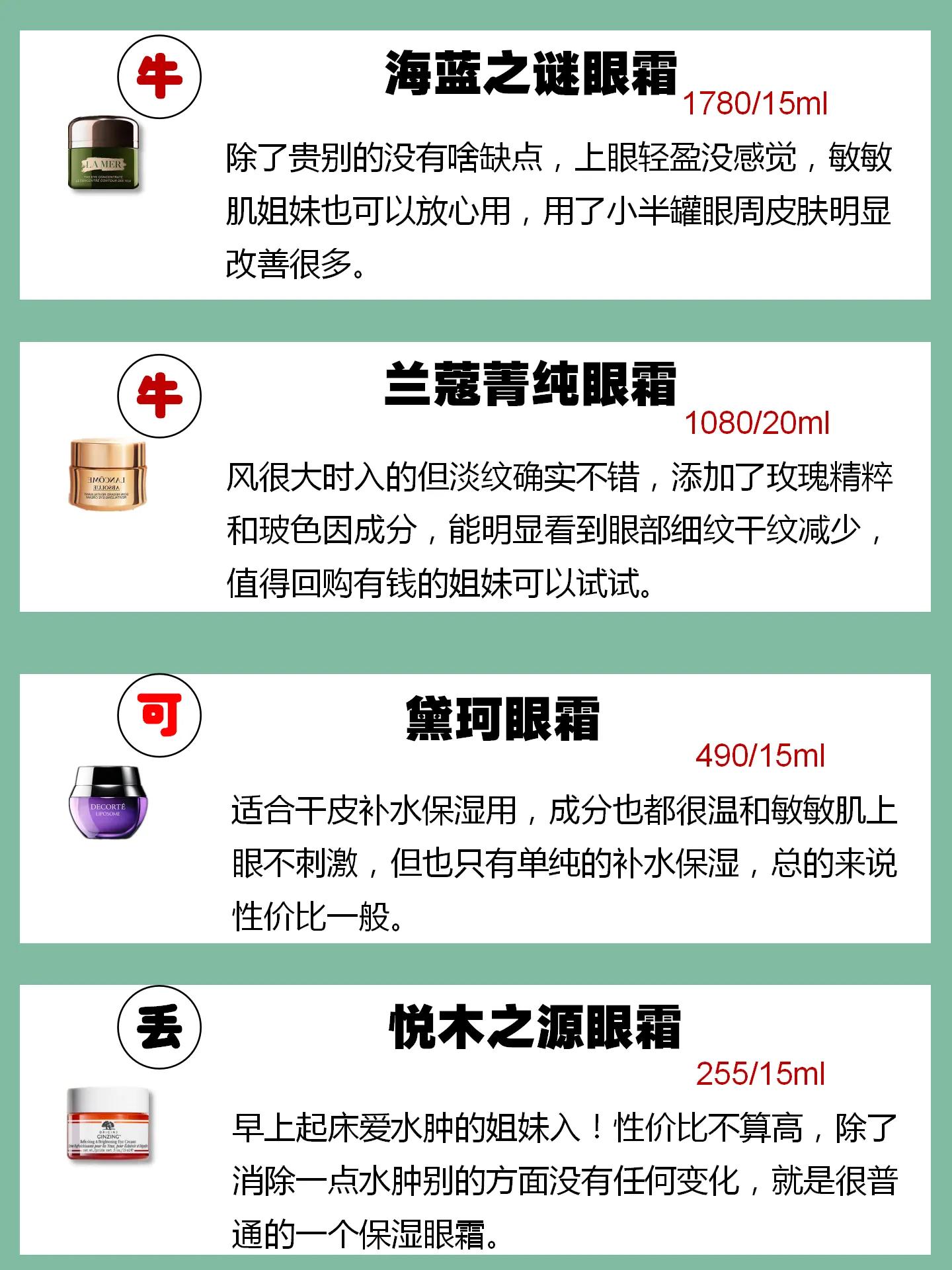 学生党平价爱用化妆品,40-50岁最适合的平价眼霜欧莱雅