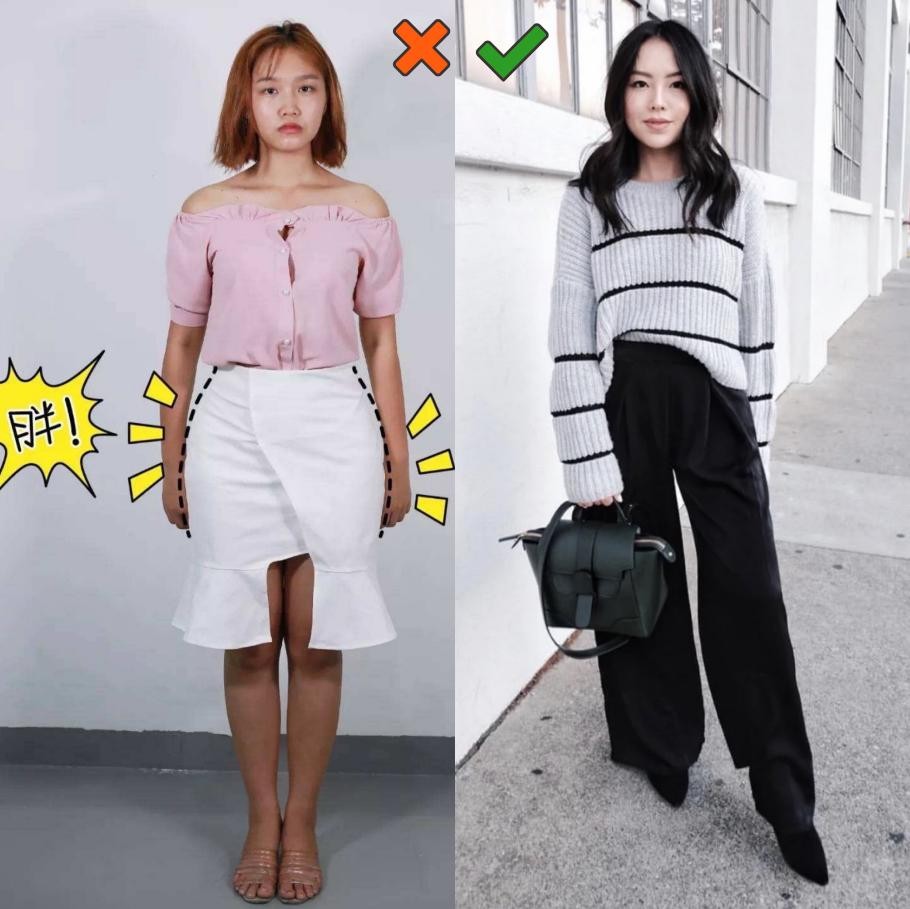 大腿粗屁股大胯宽怎么穿搭,胯大腿粗的梨形身材穿什么裤子