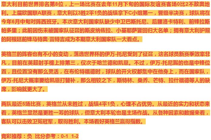 3.23今日竞彩推荐：精选实单4串1欧洲杯预选赛对决胜平负预测