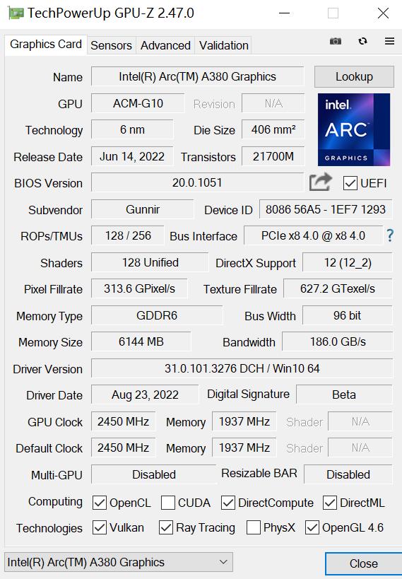 蓝戟intela380可以装b460i主板吗,英特尔a380相当于什么显卡