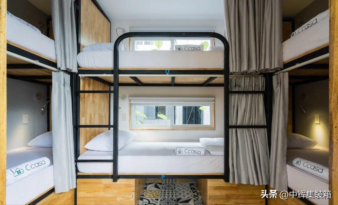 越南集装箱民宿,集装箱式酒店图片