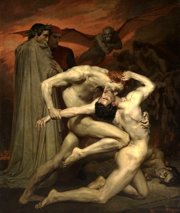 但丁神曲画作,与但丁讨论神曲这幅画的地位