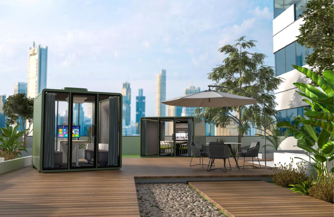 开放式办公休息室设计,办公静音舱设计效果