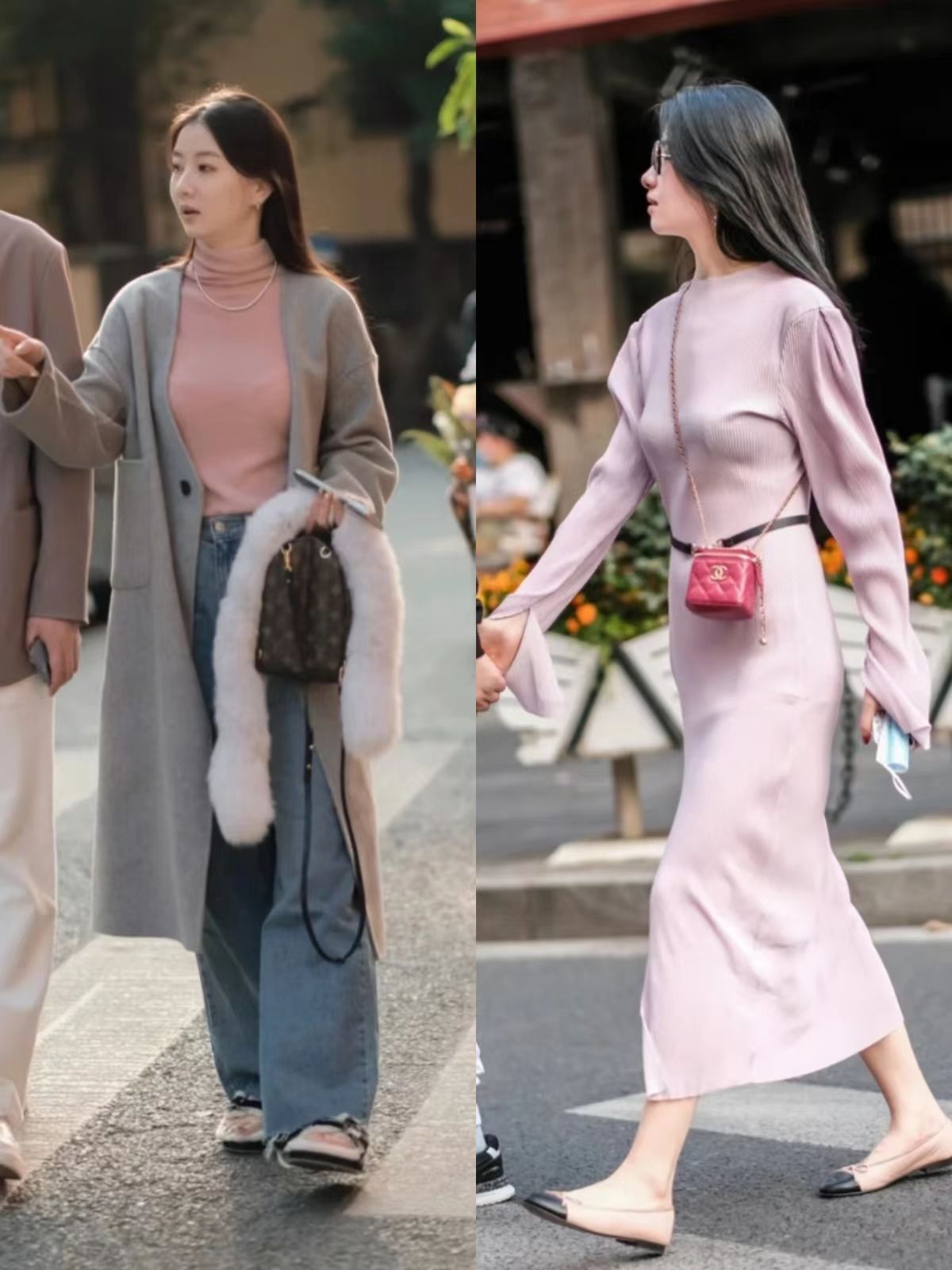 被上海春日街拍美到了，飘逸长发+气质打扮，个个都是时尚女神