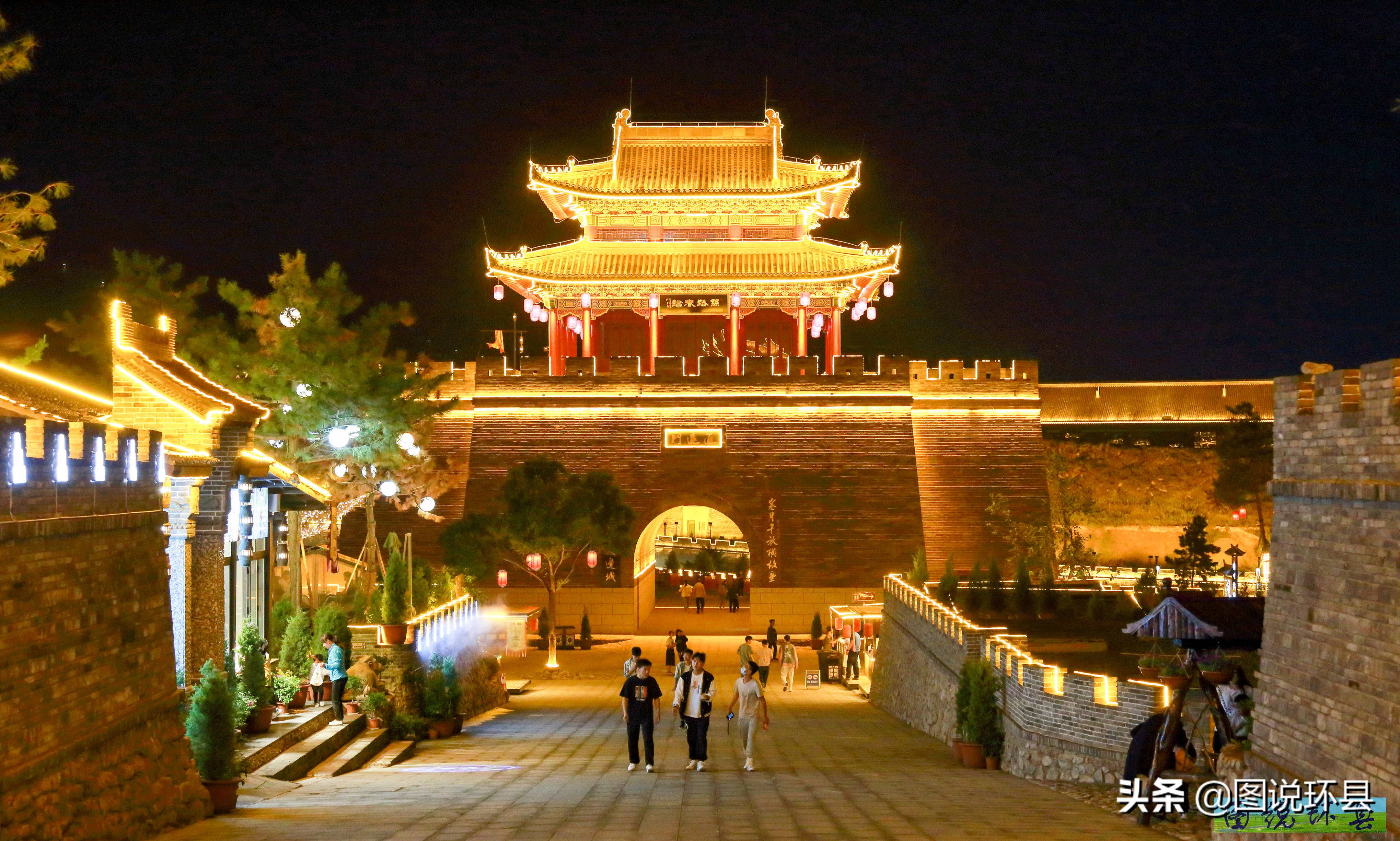 甘肃环县县城全貌航拍,甘肃环县夜景