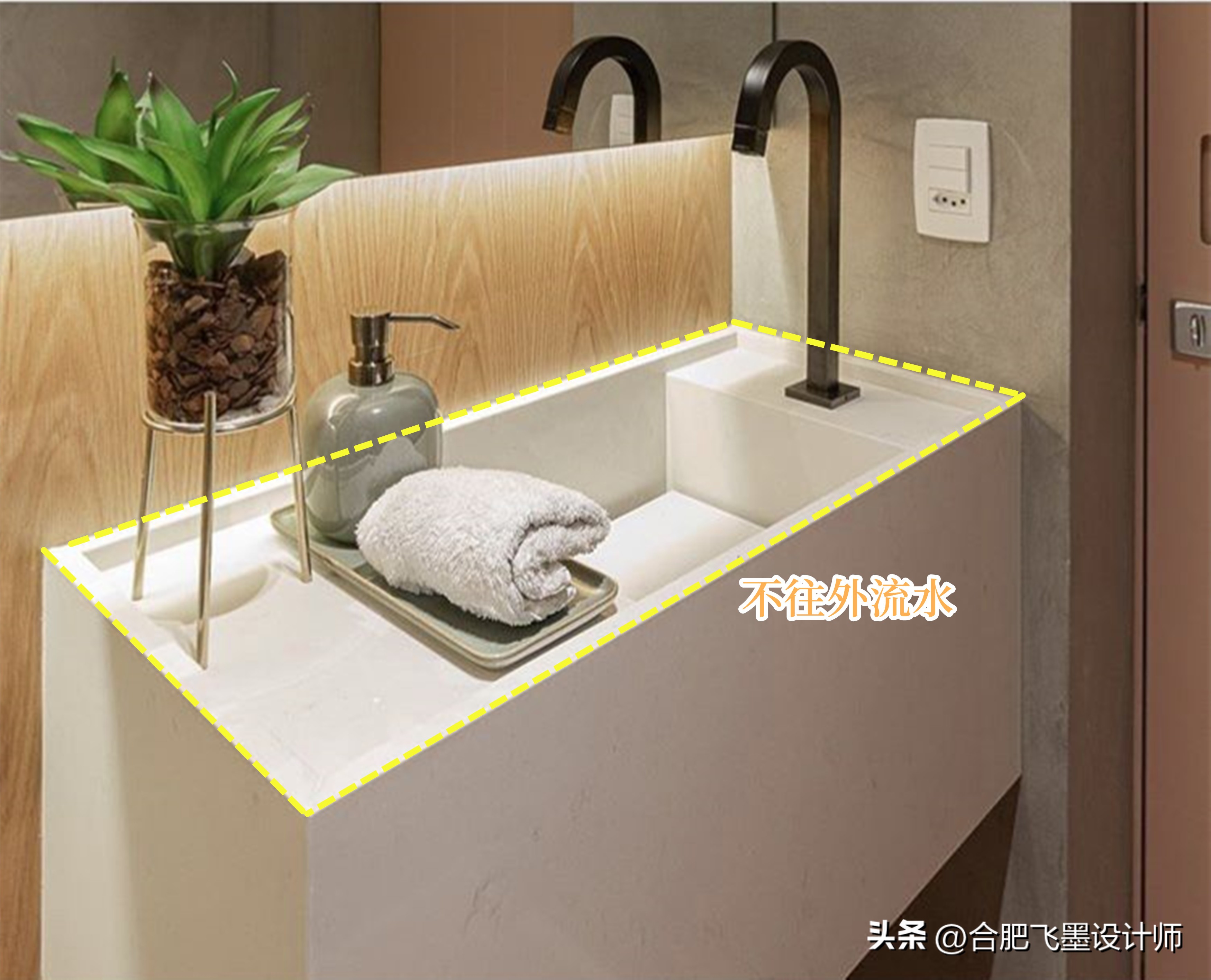 洗漱台台面布置推荐,台面凸出洗漱台