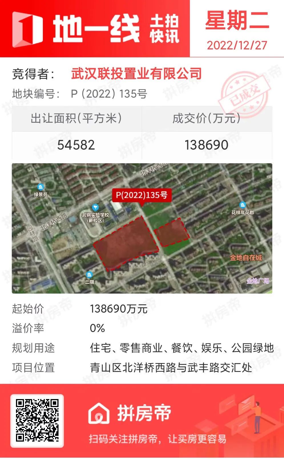 十家房企参与地块成功出让,26轮竞价4个亿豪夺主城区核心地块