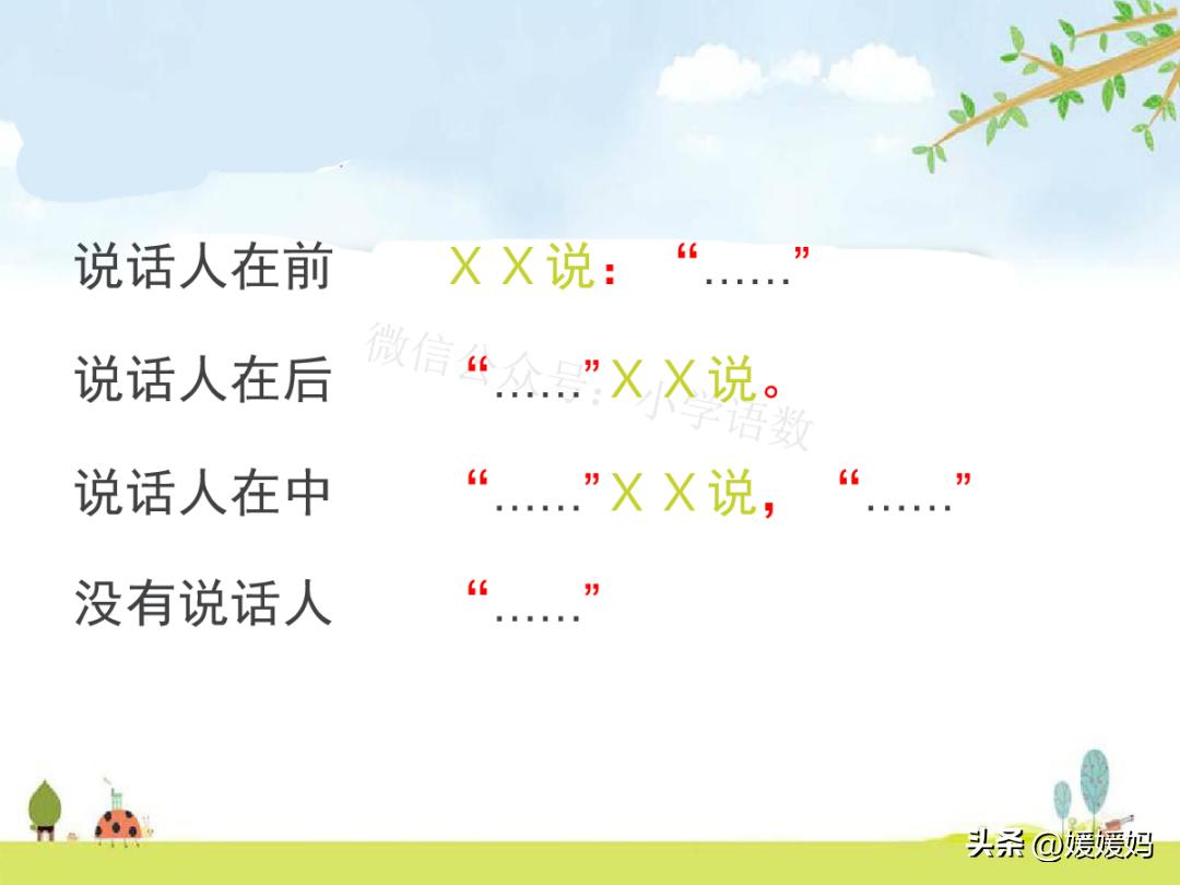 提示语在引语前面怎么加标点符号,提示语在不同位置的标点符号练习